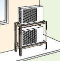 鹿児島市エアコン工事・エアコン2段置き